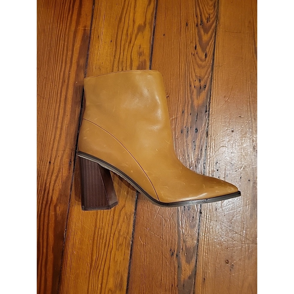 Sarto By Franco Sarto Vallah Bootie Retro Chic Size 6.5 Flared Block Heel - Picture 4 of 14